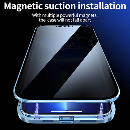 iPhone Magnetic Double-Sided Privacy Glass Case| Elitebaz
