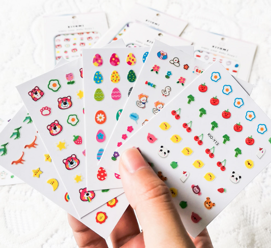 Children's cartoon luminous nail stickers, stickers that glow at night