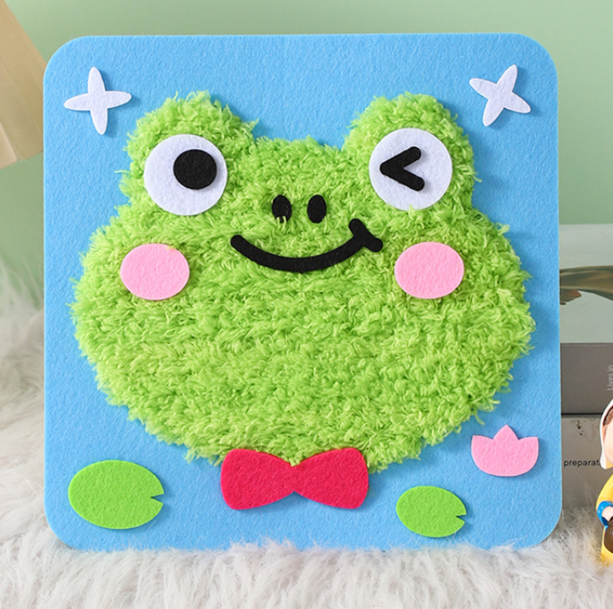 Children's educational hand-threading painting, creative cartoon yarn