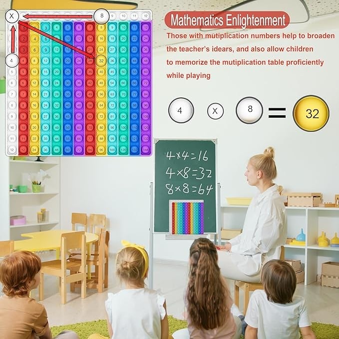 12x12 Multiplication Table Board Game – Portable Math Practice and Lea