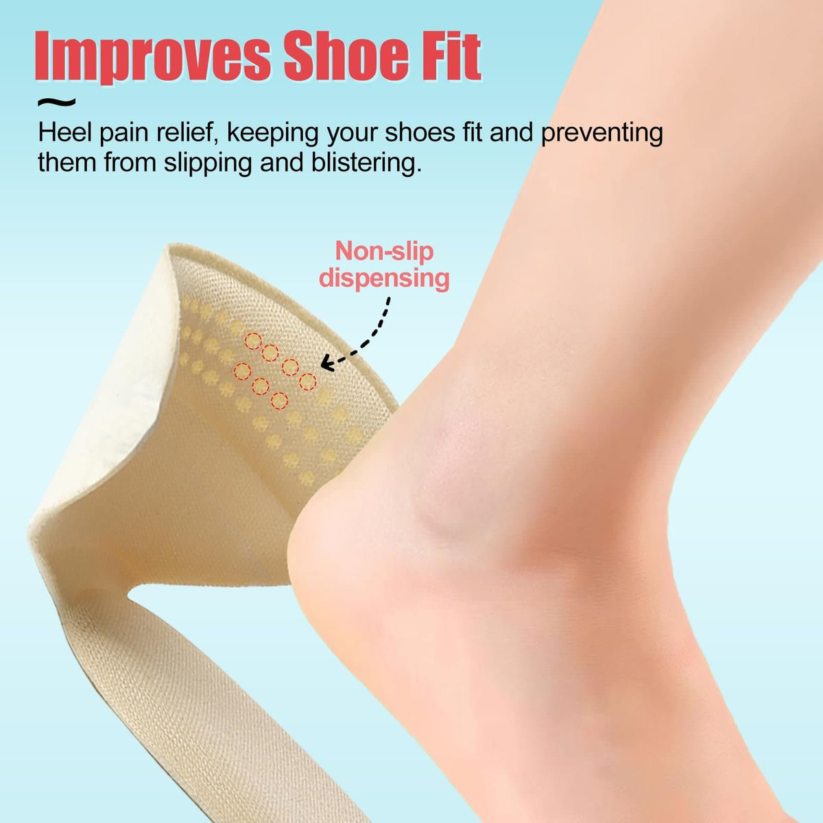 Anti-slip Heel Liners Soft Cushion Heel Protector Pads for Women Men S