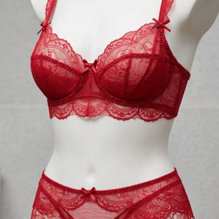 Elegant French Lace Push Up Breathable Lingerie Underwear Set
