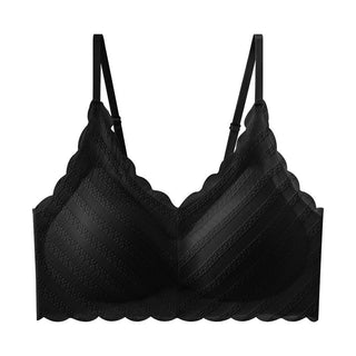 Lace Backless Tank Top Women Wire Free Thin Cup Bra