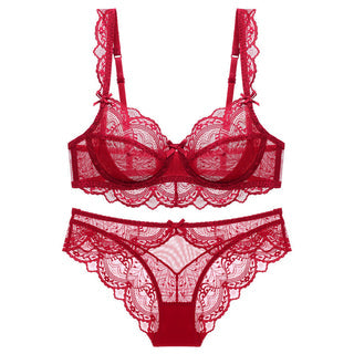 Elegant French Lace Push Up Breathable Lingerie Underwear Set