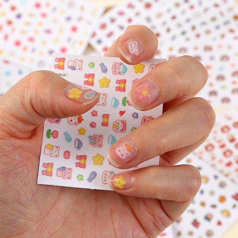 Children's cartoon luminous nail stickers, stickers that glow at night